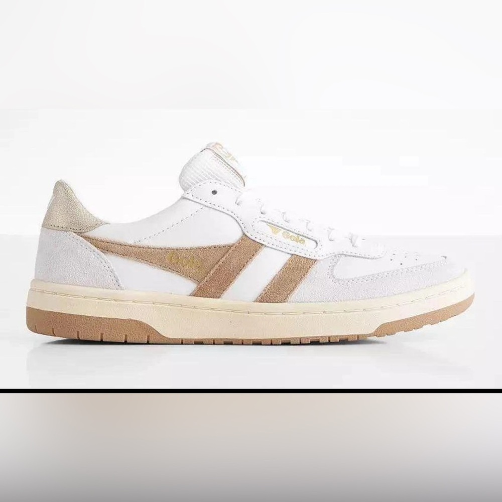 Gola Classic White and Tan Sneakers